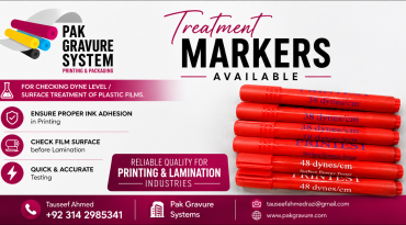 Treatment Markers for Dyne Level Testing – Available in Pakistan